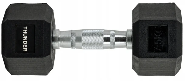 Гексагональная гантель hexagonal dumbbells thunder 7,5 кг 2