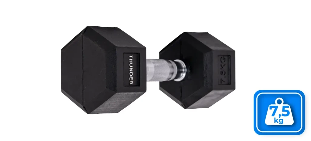 Гексагональная гантель hexagonal dumbbells thunder 7,5 кг 4