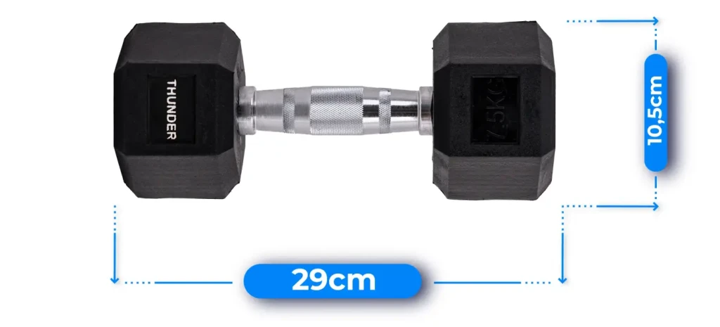 Гексагональная гантель hexagonal dumbbells thunder 7,5 кг 5