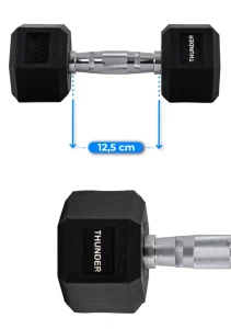 Гексагональная гантель hexagonal dumbbells thunder 7,5 кг Thumbnail 7