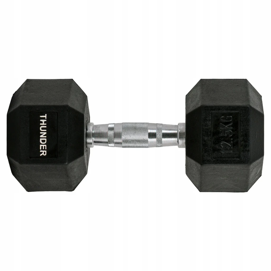 Гексагональная гантель hexagonal dumbbells thunder 12,5 кг 2