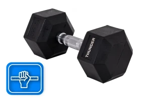 Гексагональная гантель hexagonal dumbbells thunder 12,5 кг Thumbnail 4