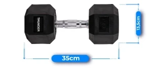 Гексагональная гантель hexagonal dumbbells thunder 15 кг Thumbnail 3