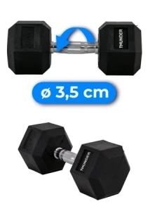 Гексагональная гантель hexagonal dumbbells thunder 15 кг Thumbnail 5