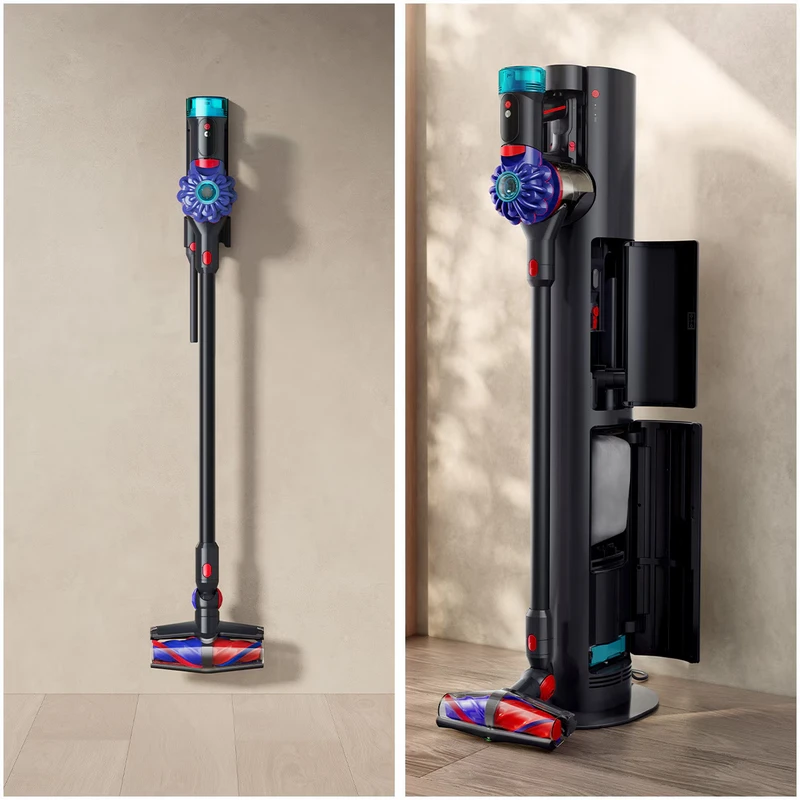 Aspirator vertical dyson v10 konical + auto empty dock, vinca | negru 7