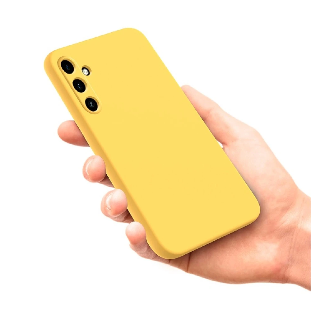 Чехол woo liquid silicone для samsung a15 4g, желтый 2
