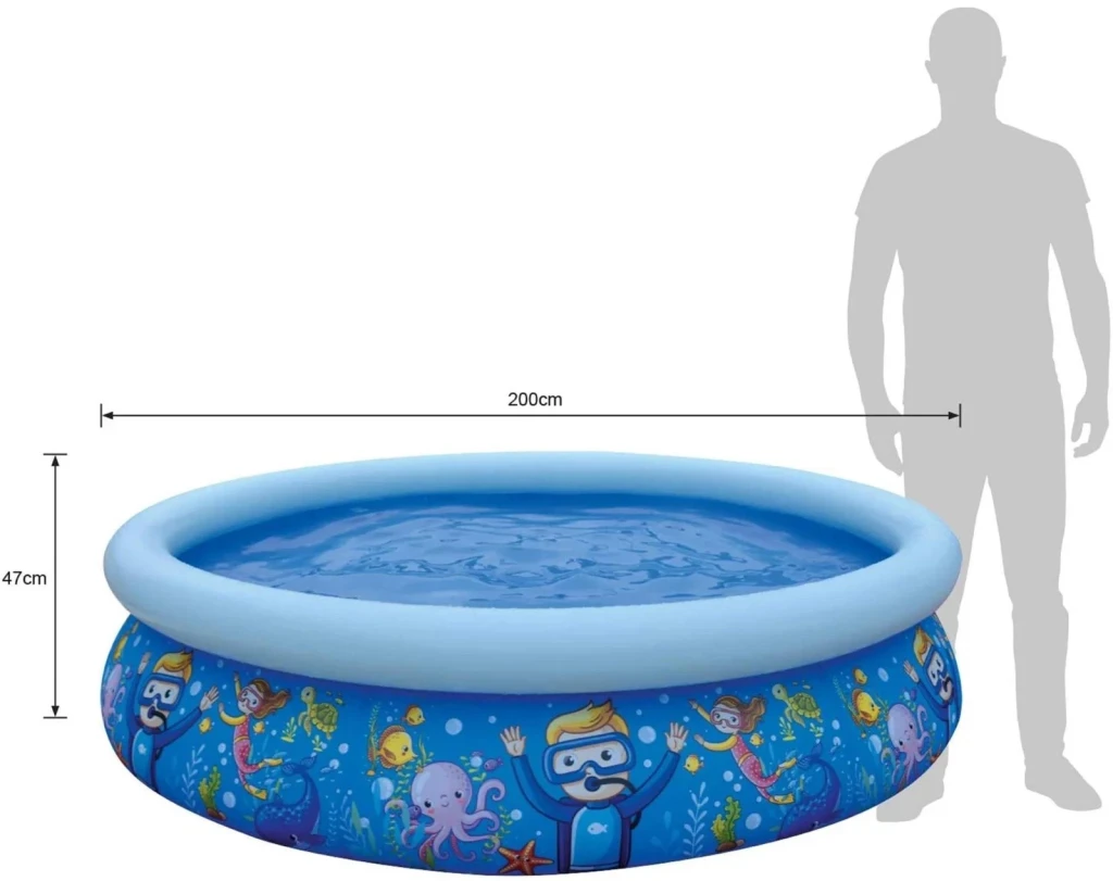 Piscină sunclub 3d ocean world 205x205x47 cm (17788) 3