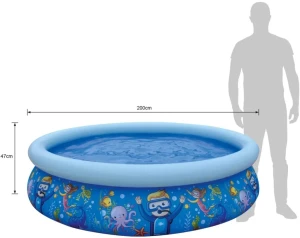 Piscină sunclub 3d ocean world 205x205x47 cm (17788) Thumbnail 3