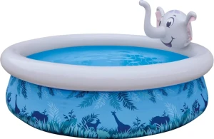 Piscină pentru copii cu fântână sunclub elephant 3d spray 205x205x47 cm (17821) Thumbnail 2