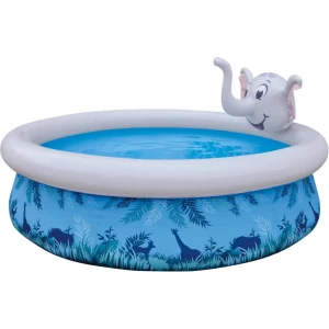 Piscină pentru copii cu fântână sunclub elephant 3d spray 205x205x47 cm (17821)