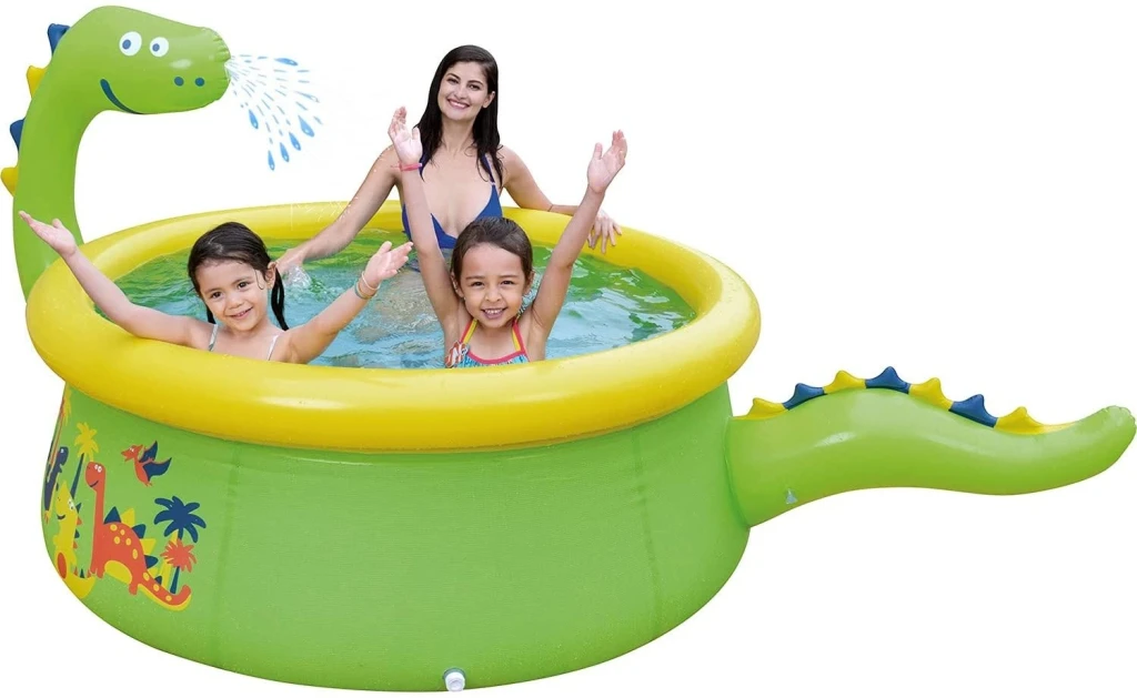Piscină pentru copii cu fântână sunclub dinosaur 3d spray 175x175x62 cm(17786) 4