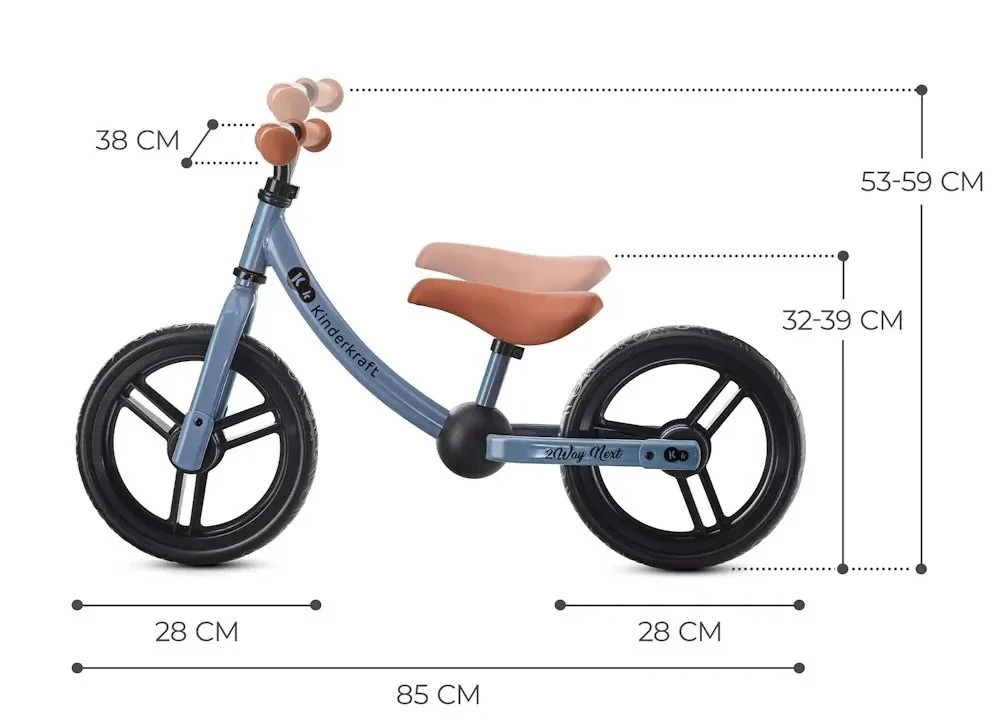 Беговел kinderkraft 2way next blue sky (kr2way22blu0000) 2