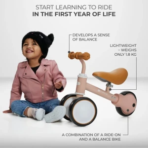 Bicicletă fără pedale kinderkraft cutie light beige (krcuti00beg0000) Thumbnail 2