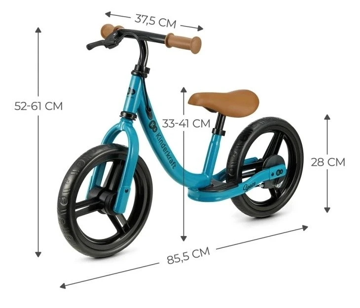 Bicicletă fără pedale kinderkraft space deep blue (krspac23blu0000) 2