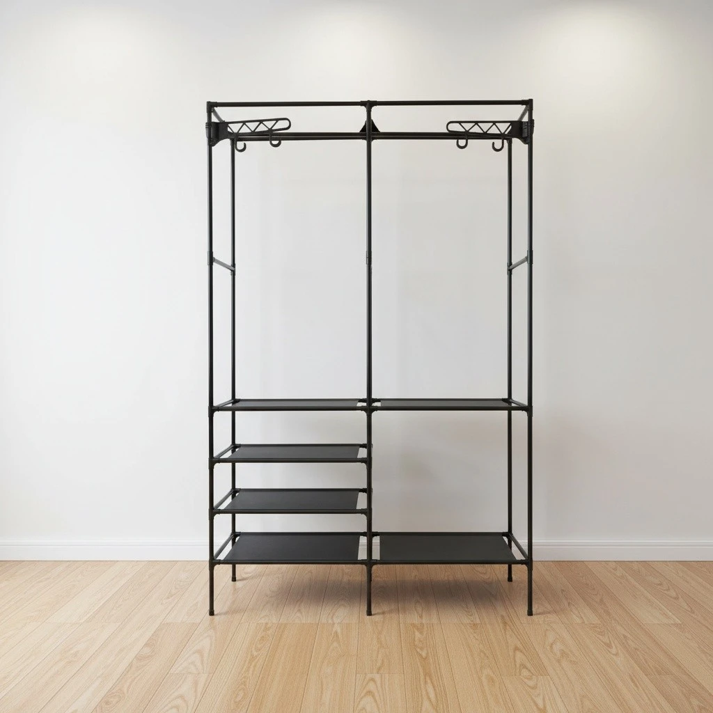 Гардеробная стойка для одежды 4life at129 108x36x170cm black 3