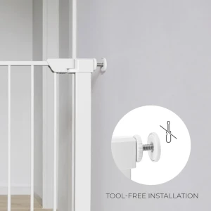 Ворота безопасности kinderkraft safe snap white (kasasn00wht0000) Thumbnail 3
