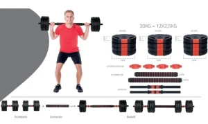 Gantera pure hybrid dumbell set 30kg Thumbnail 6