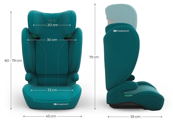 Детское автокресло kinderkraft i-spark 2 plus i-size green (kcispa02grepl00) 7