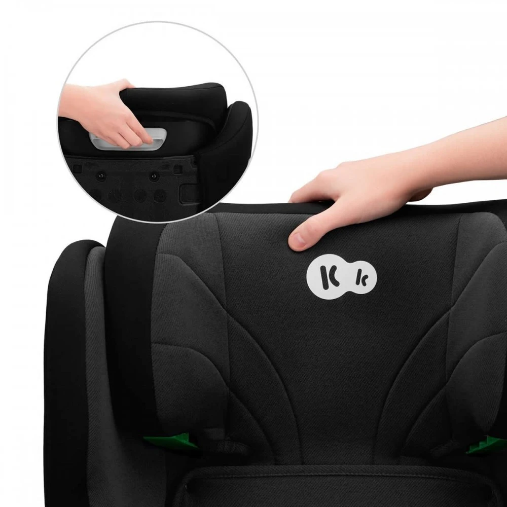 Scaun auto pentru copii kinderkraft junior fix 2 i-size graphite black (kcjufi20blk0000) 5