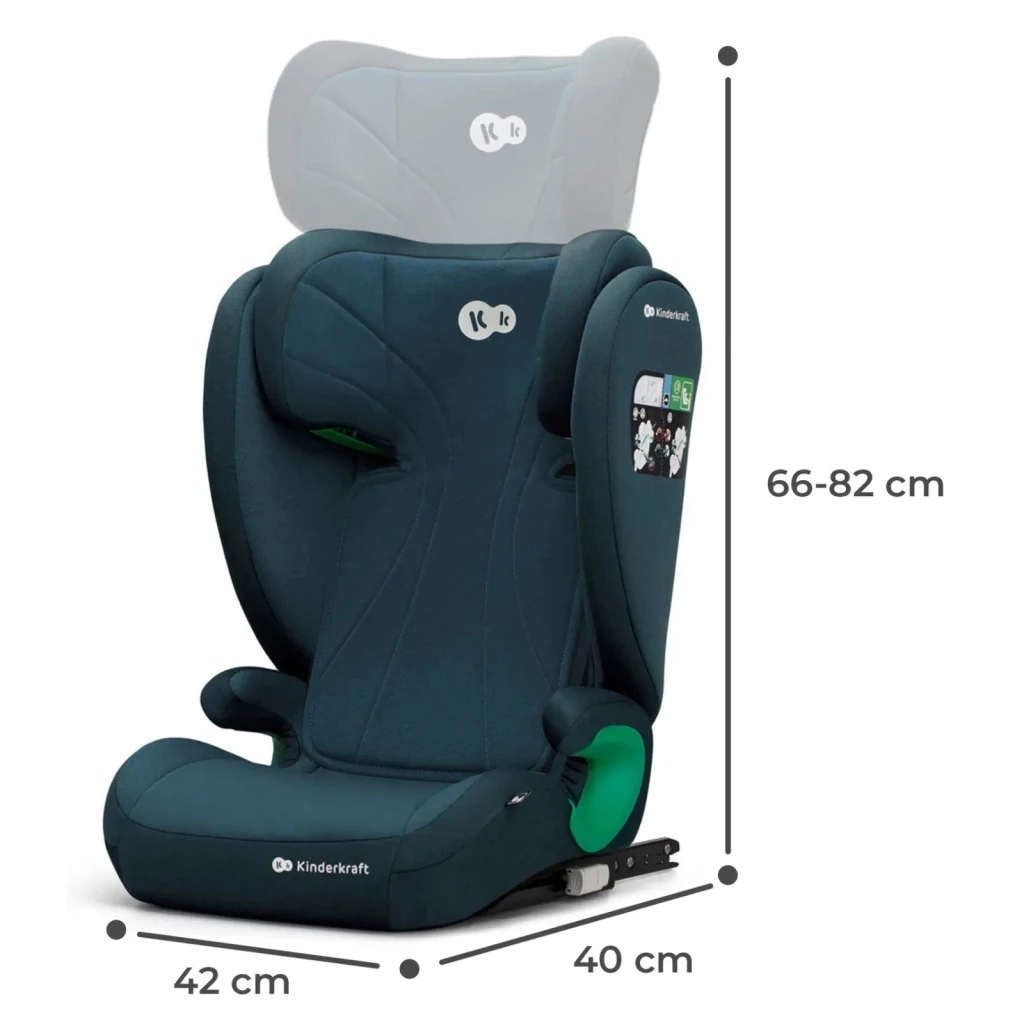Scaun auto pentru copii kinderkraft junior fix 2 i-size harbor blue (kcjufi20blu0000) 4