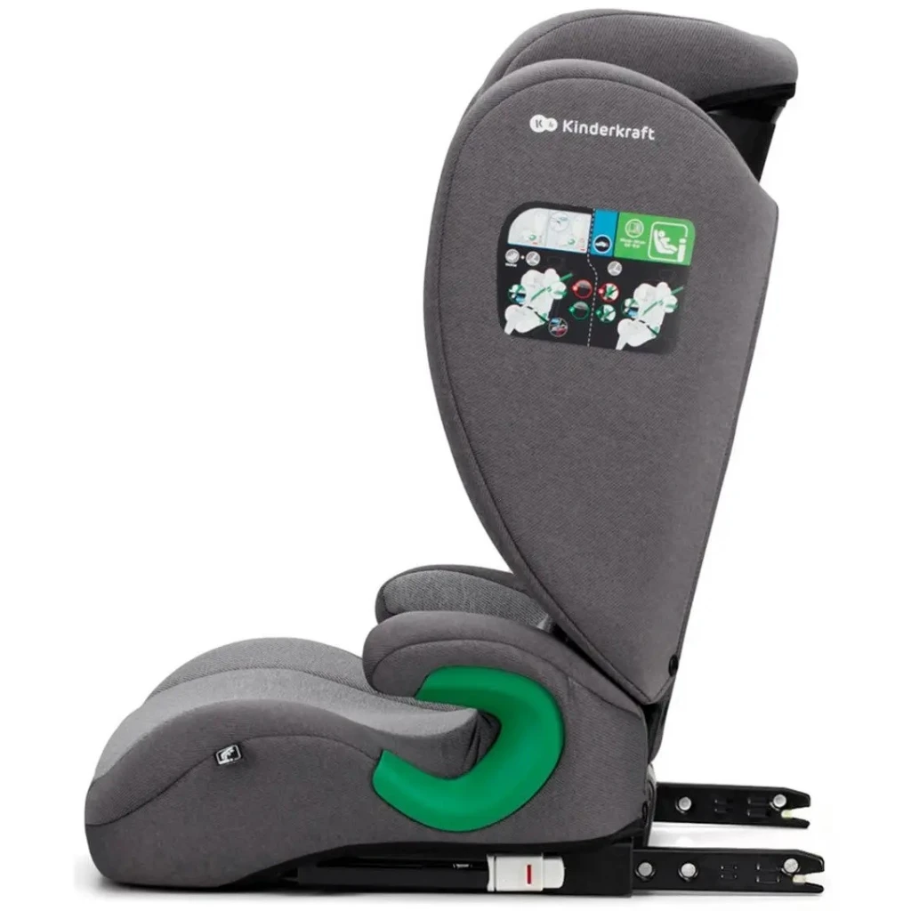 Scaun auto pentru copii kinderkraft junior fix 2 i-size rocket grey (kcjufi20gry0000) 5