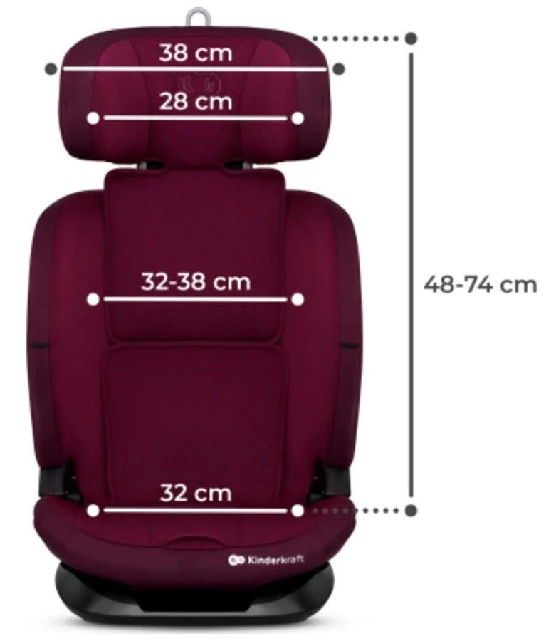 Детское автокресло kinderkraft oneto 3 i-size cherry pear (kcone300red0000) 8