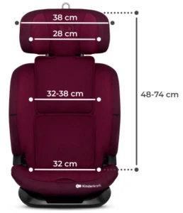 Детское автокресло kinderkraft oneto 3 i-size cherry pear (kcone300red0000) Thumbnail 8