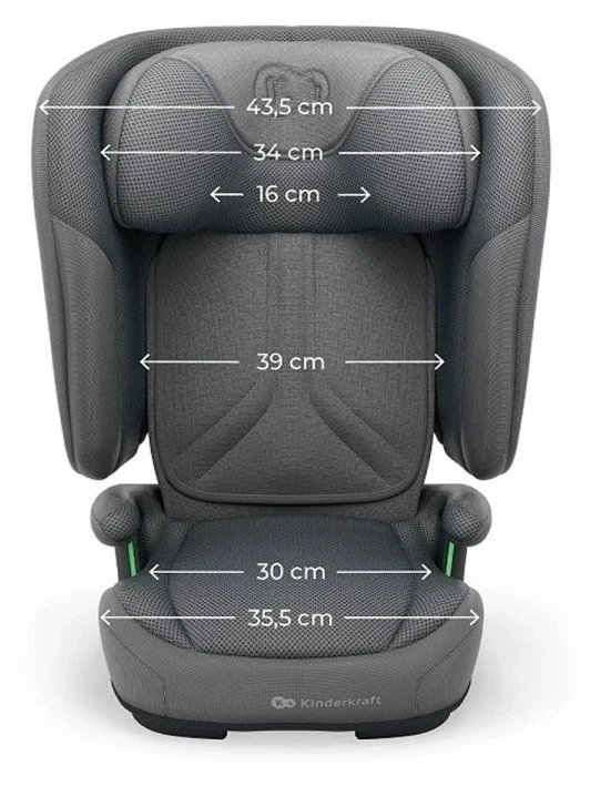 Детское автокресло kinderkraft unity 2 grey (kcunit02gry0000) 9