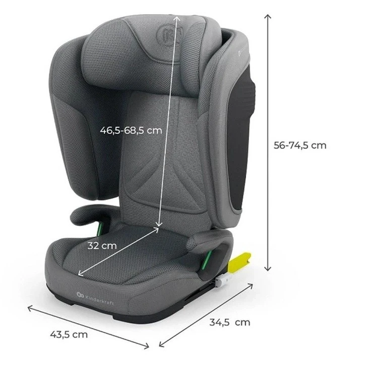 Детское автокресло kinderkraft unity 2 grey (kcunit02gry0000) 8