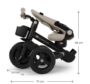 Bicicletă pentru copii kinderkraft aveo 2 plus beige (kraveo02beg0000) Thumbnail 8