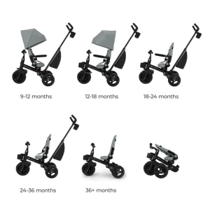 Bicicletă pentru copii kinderkraft aveo 2 plus grey (kraveo02gry0000) Thumbnail 2