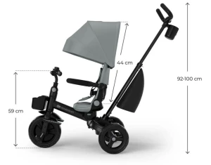 Bicicletă pentru copii kinderkraft aveo 2 plus grey (kraveo02gry0000) Thumbnail 7