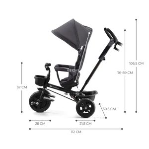 Bicicletă pentru copii kinderkraft aveo malachite grey (kraveo00gry0000) Thumbnail 8