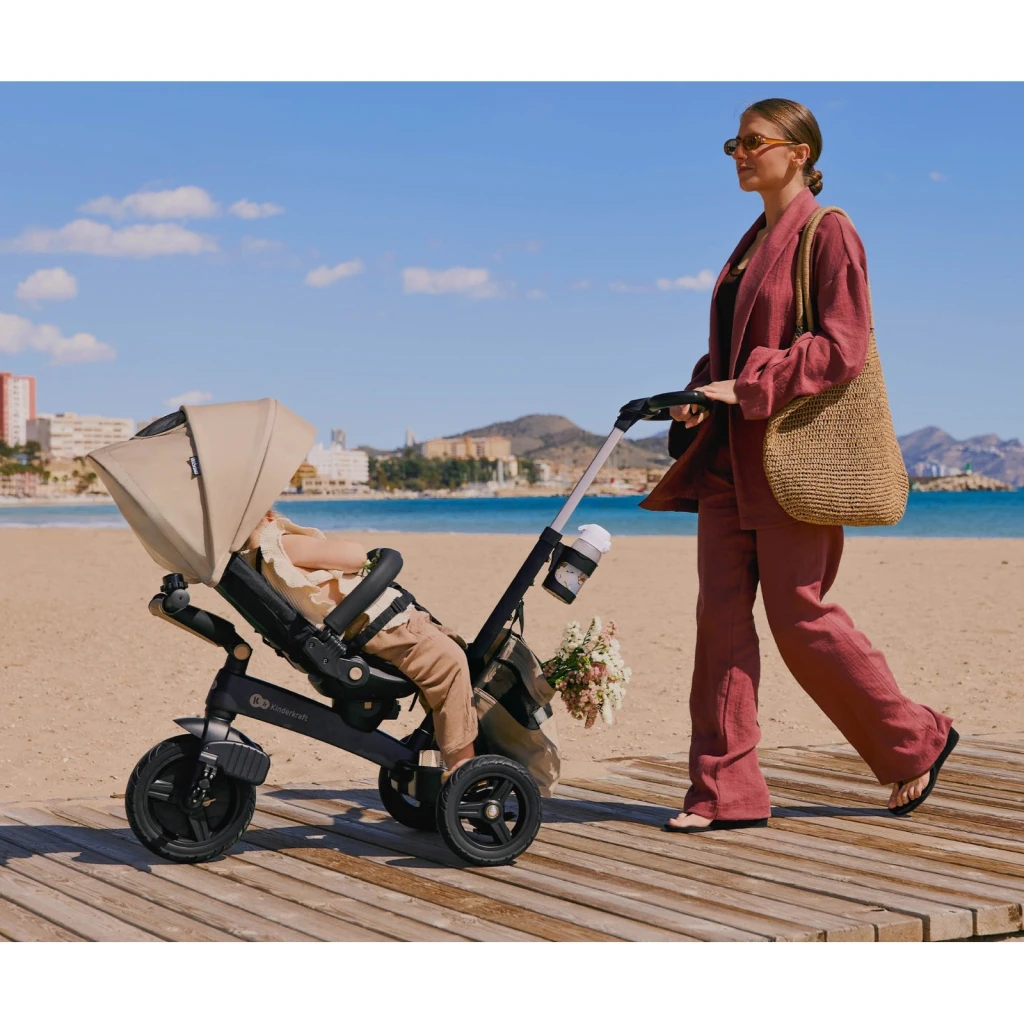 Детский велосипед kinderkraft easytwist beige (kreasy00beg0000) 3