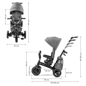 Bicicletă pentru copii kinderkraft easytwist gray (kkretwigry0000) Thumbnail 7