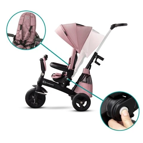 Bicicletă pentru copii kinderkraft easytwist pink (kkretwipnk0000) 6