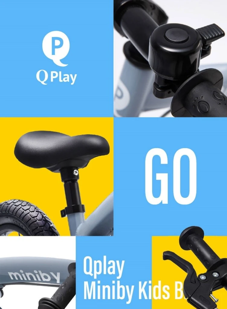 Bicicletă pentru copii qplay miniby 3in1 14 grey 6