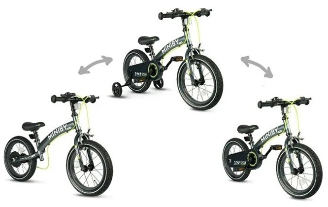 Bicicletă pentru copii qplay miniby 3in1 14 grey 4