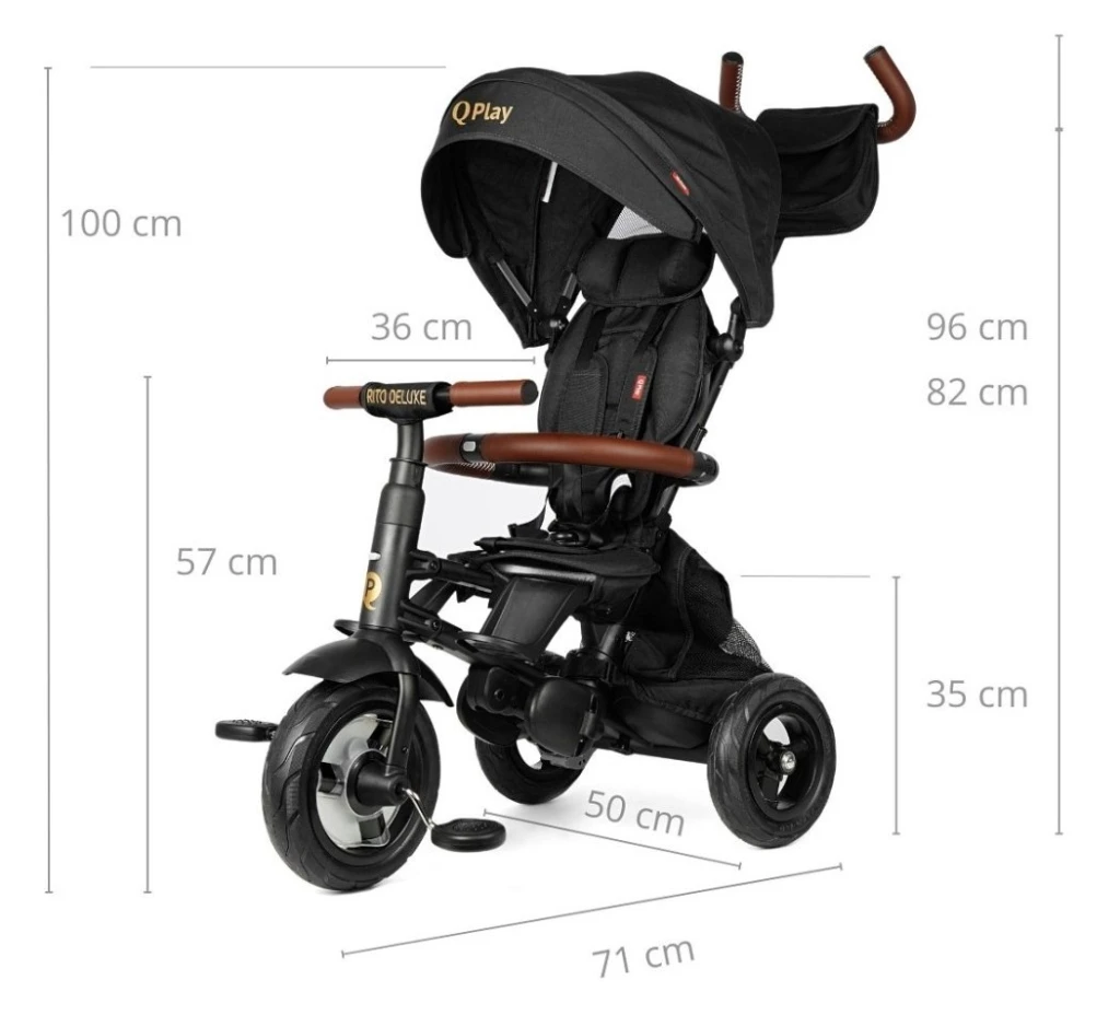 Детский велосипед qplay rito deluxe black 18
