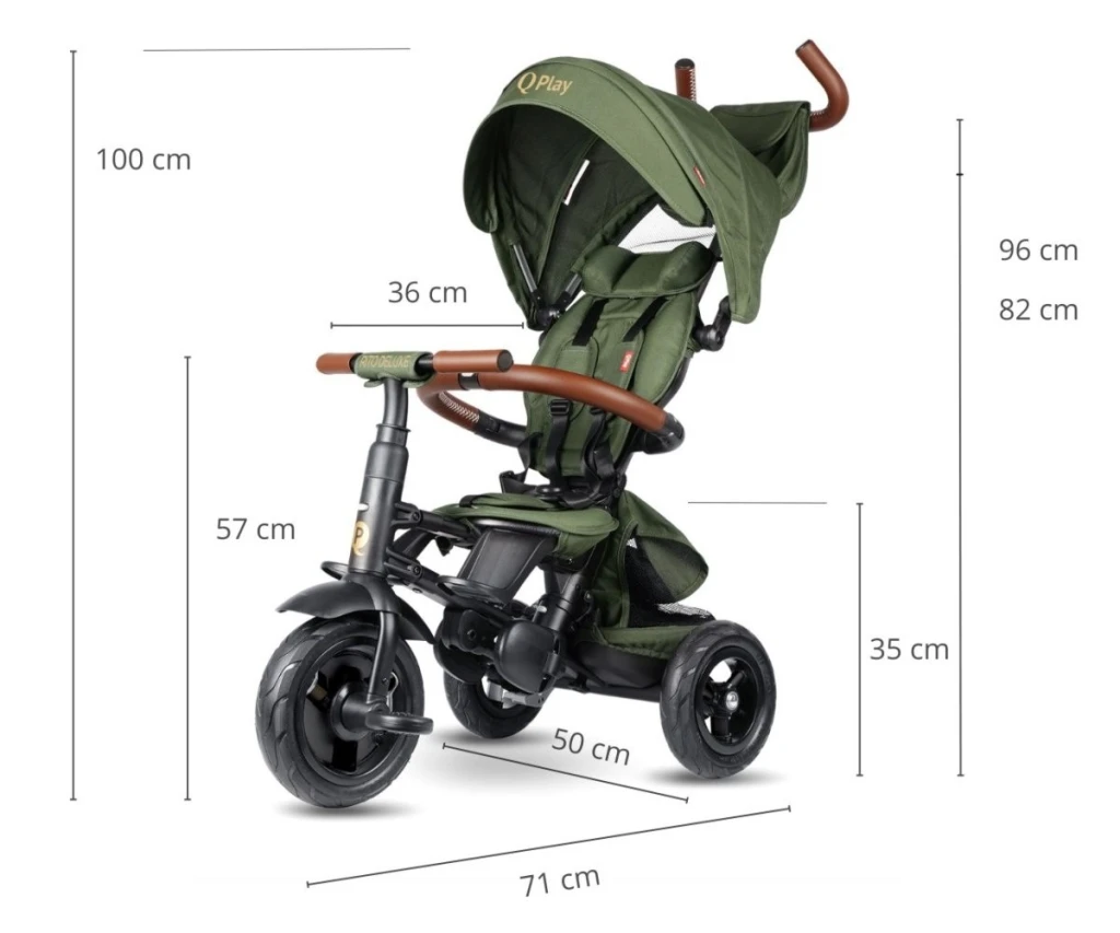Детский велосипед qplay rito deluxe olive green 3