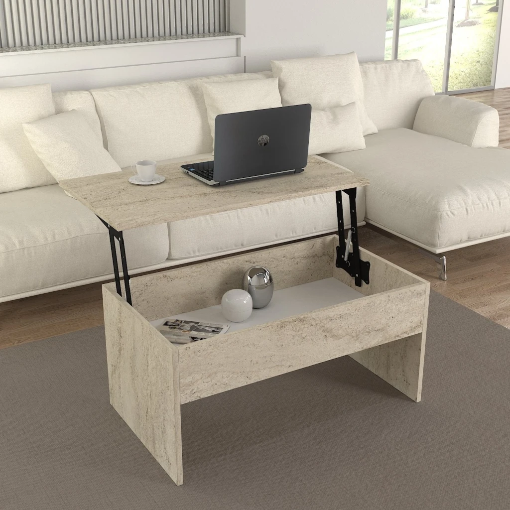 Măsuţă cafea hanah home akilli white 6