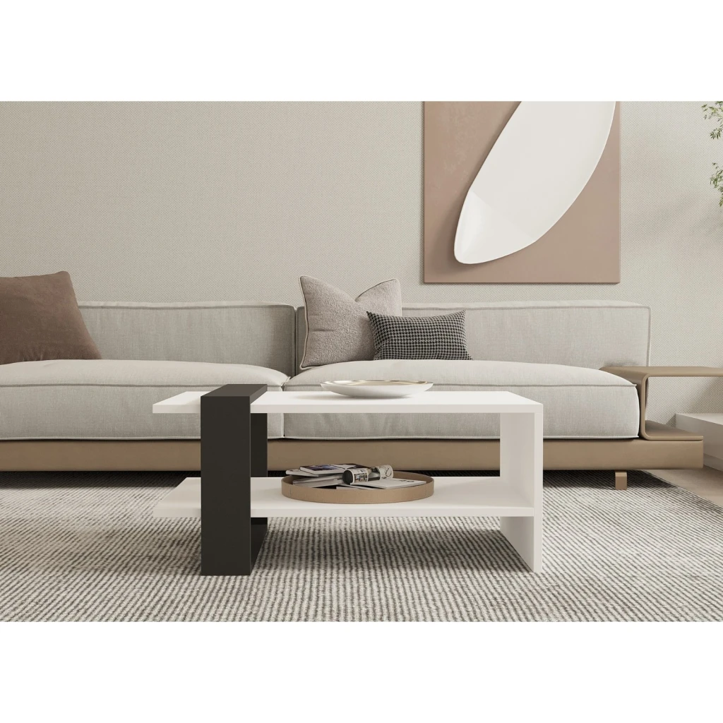 Журнальный столик hanah home funda anthracite white 2