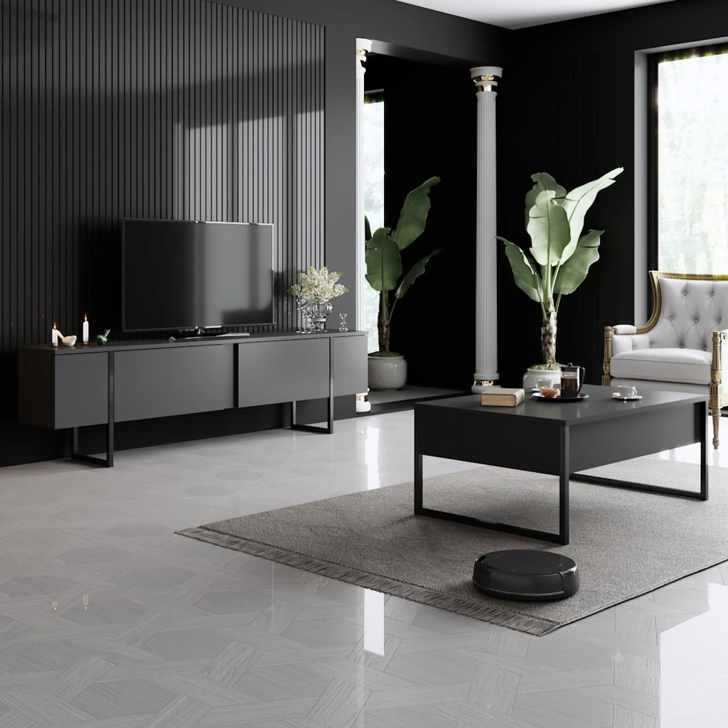 Журнальный столик hanah home luxe anthracite black 3