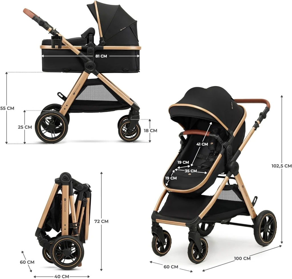 Cărucior kinderkraft esme 2in1 black (ksesme00blk2000) 7