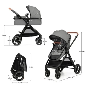 Коляска kinderkraft esme 2in1 moonlight grey (ksesme00gry2000) Thumbnail 8