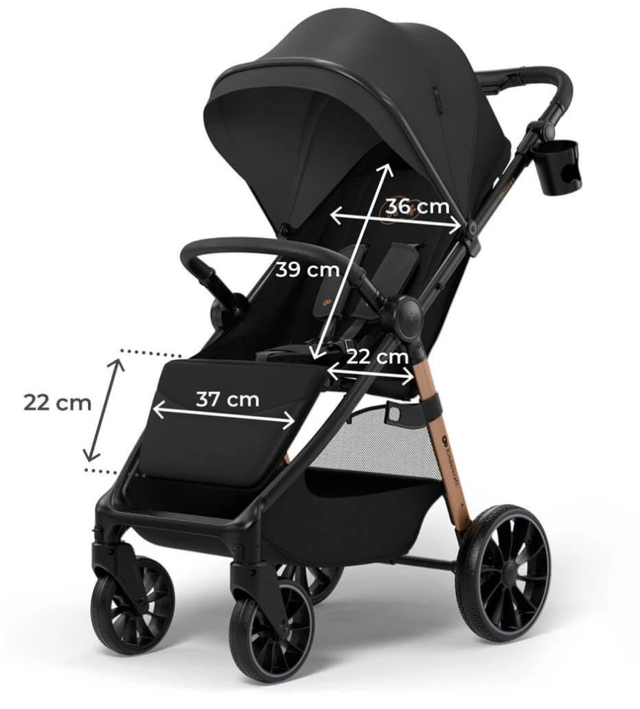 Cărucior kinderkraft grande 2 midnight black (ksgran02blk0000) 8