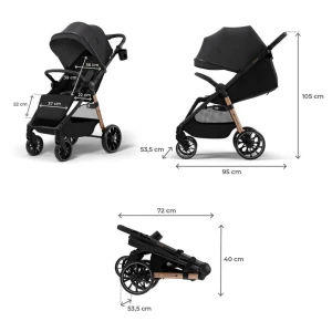 Cărucior kinderkraft grande 2 midnight black (ksgran02blk0000) Thumbnail 7