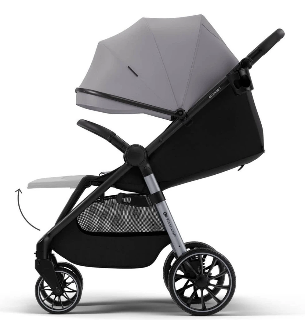 Cărucior kinderkraft grande 2 moonlight grey (ksgran02gry0000) 4