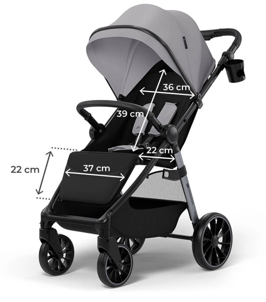Cărucior kinderkraft grande 2 moonlight grey (ksgran02gry0000) 8