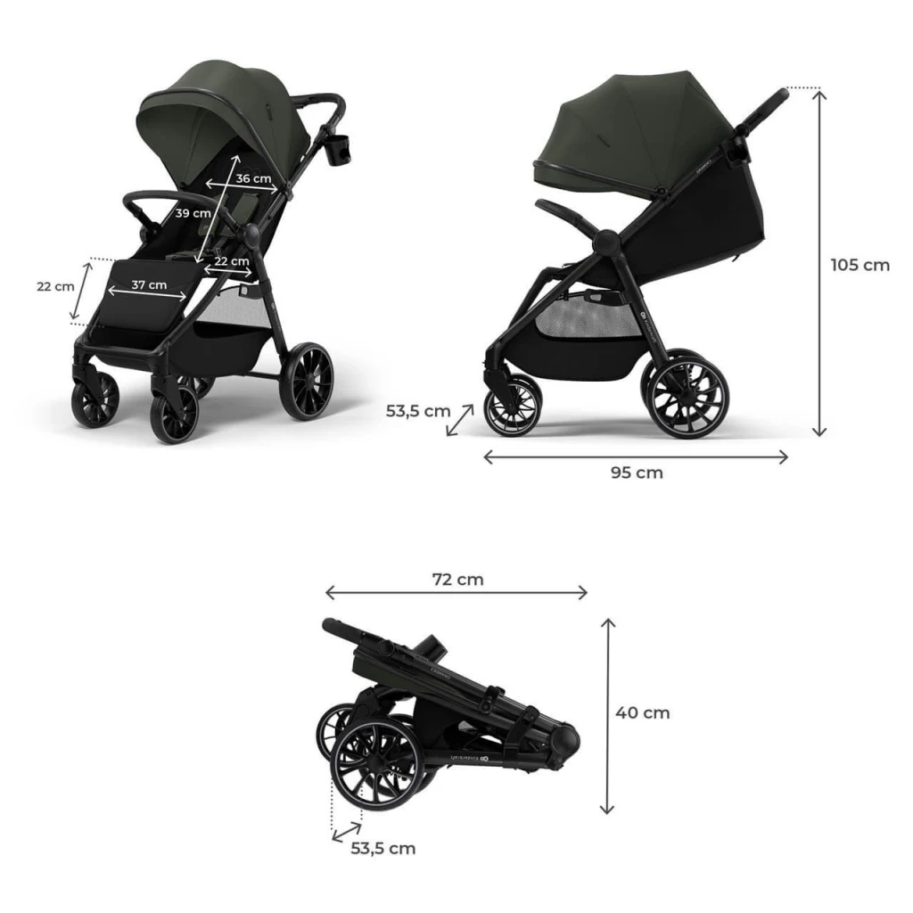 Cărucior kinderkraft grande 2 mystic green (ksgran02gre0000) 7